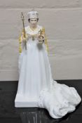 A Coalport china figurine : Queen Elizabeth II (Diamond Jubilee Edition 2012), height 23 cm.