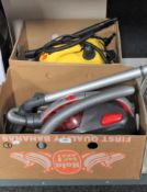 A steam cleaner together with a Hoover cylinder vacuum