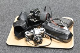 A Pentax model P50 camera, fitted with a Tokina SD 70-210 mm 1 : 4 -5.