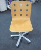 An Ikea swivel typists chair