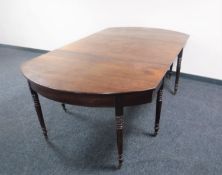 A George III mahogany dining table with leaf CONDITION REPORT: Extended this