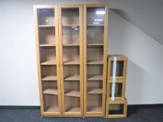 An Ikea triple door Billy bookcase