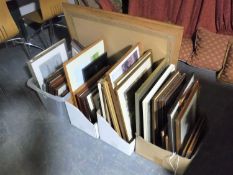 A large quantity of assorted framed pictures and prints,