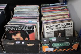 Two boxes containing a large quantity of LP's including compilations,