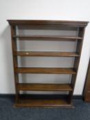 A set of oak wall shelves