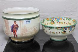 A Royal Doulton Series Ware planter : Romeo and Juliet, height 18 cm,