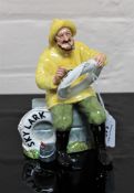 A Royal Doulton china figurine : The Boatman, HN 2417, height 17 cm.
