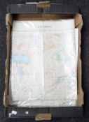 Ten folded antique Scottish maps