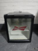 A Husky Budweiser bench top bottle fridge