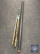 A bundle of fishing rods