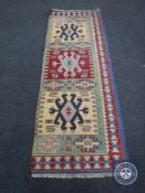 A Turkish kilim runner,