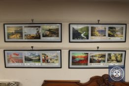 A set of four advertising montages after British Railway posters of the 1920's (4)