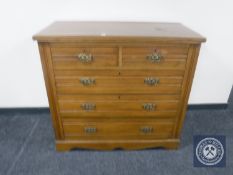 A Victorian five drawer chest