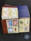 Fifteen albums of Royal Mail Stamp Card Series postcards