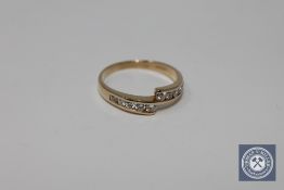 An 18ct gold 10 stone diamond ring,