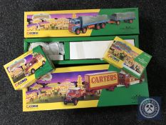 Four boxed Corgi Classics The Showmans Range die cast vehicles