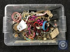 A box of costume jewellery