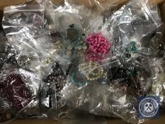 A box of large quantity of assorted costume jewellery