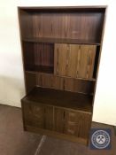 A Danish rosewood effect display unit