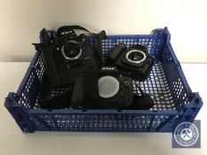 A Nikon F3 camera with MD-4 motor drive,