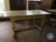 An oak twentieth century refectory table