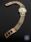 A 9ct gold Fortex wristwatch on 9ct gold bracelet strap CONDITION REPORT: Case 27mm