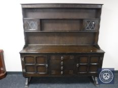 An oak kitchen dresser