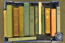 A collection of antiquarian angling interest books including How to Dress Salmon Flies by T.E.