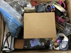 A box of large quantity of assorted costume jewellery