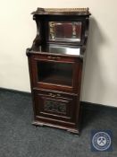 A Victorian mahogany music cabinet