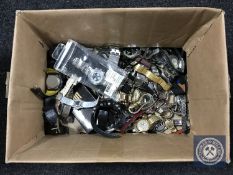 A box of assorted wrist watches