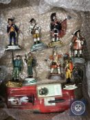 A collection of Del Prado and other die cast military figures