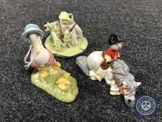 A John Beswick figure of a child on pony,