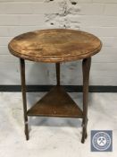 An oak arts and Crafts occasional table