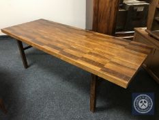 A rectangular Danish coffee table