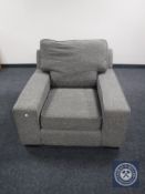 A contemporary armchair