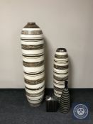 Four contemporary vases