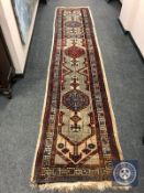 An antique Persian Sarab runner 434 cm x 93 cm