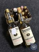 Two 75cl of Teacher's Scotch Whisky together with a box containing two 18cl bottles of whisky and