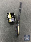 A box of four Okuma fly reels,