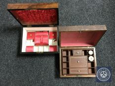 Two Victorian workboxes