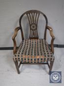 A 19th century mahogany armchair