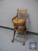 A Victorian adjustable child's high chair