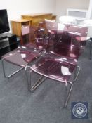 A set of four Ikea Carl Ojerstam design dining chairs