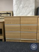 A pair of contemporary bedside chests