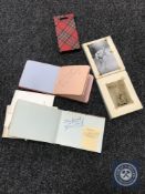 Four mid-20th century autograph albums containing an interesting and extensive collection of