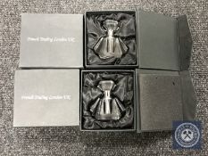 Four boxed glass scent bottles by The French Trading Company of London