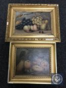 Two gilt framed early 20th century still life paintings
