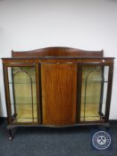 An early 20th century mahogany display cabinet
