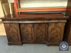 A Victorian mahogany pedestal sideboard,